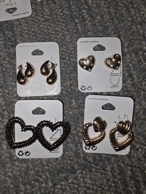 Icing Gold-Tone Women's Earring Set — Four Cute Pair Styles